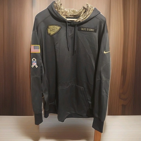 Nike Kansas City Chiefs Salute to Service On Field Hoodie Mens XXL • NFL Mahomes